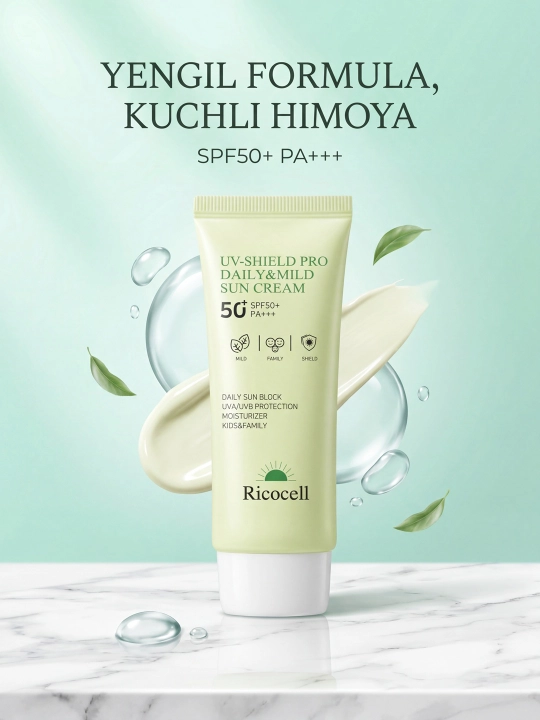 Ricocell UV-Shield Pro ежедневный солнцезащитный крем для взрослых и детей