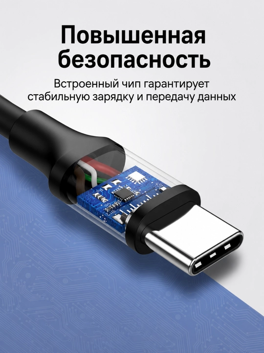 UGREEN 60Вт Кабель для быстрой зарядки , чёрный USB-C US286