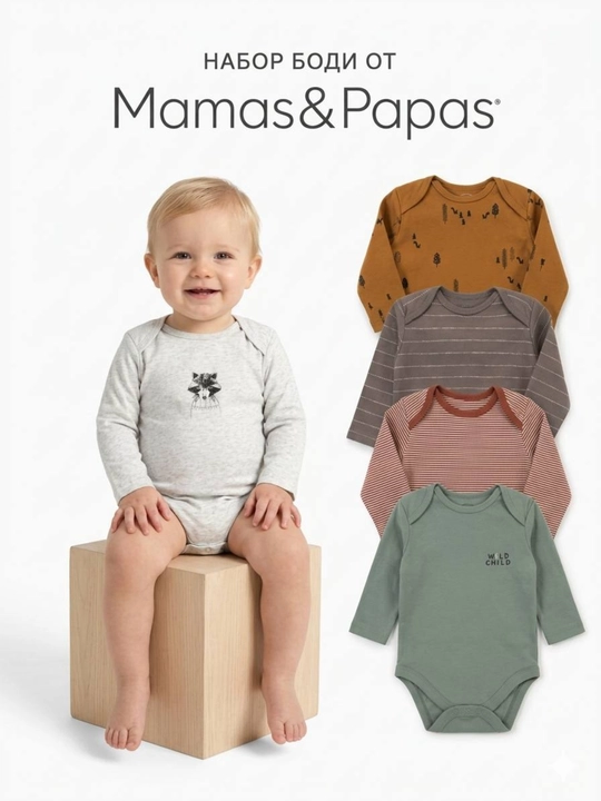 Набор детских боди Mamas & Papas (комплект из 5 шт)