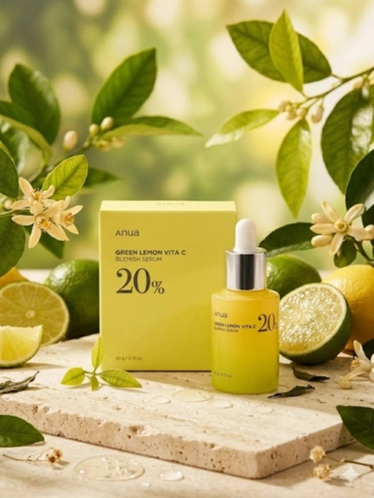 Для осветления и от пятен — зелёный Liyuzmon и сыворотка Anua C20% - 
