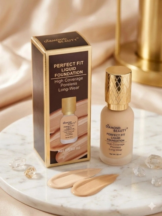 Тональный крем Diamond Beauty для лица, стойкий и эффективно очищающий поры - 