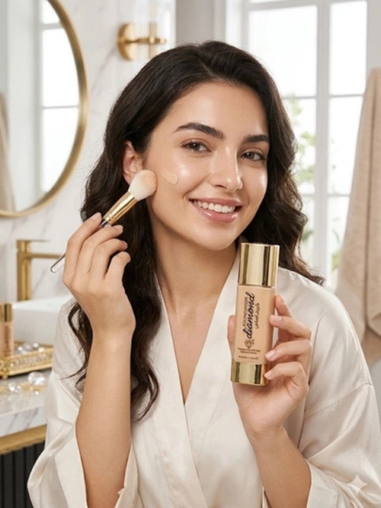Diamond Beauty rangli kremi, olmos kukuni bilan, mukammal qoplamali, 50 ml