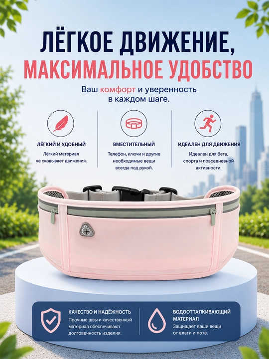 Keng sport bel sumkasi, yugurish uchun running belt, telefon va aksessuarlar uchun