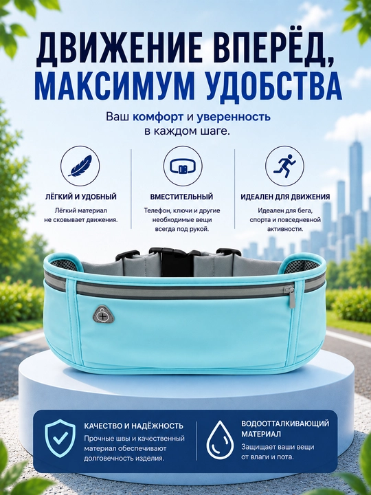 Keng sport bel sumkasi, yugurish uchun running belt, telefon va aksessuarlar uchun