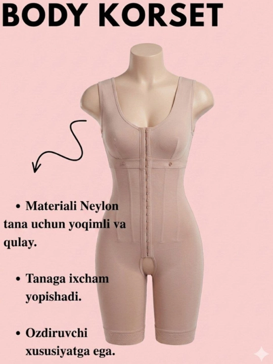 Qomatni korrektsiyalovchi, ozdiruvchi korset.bodi korset - 