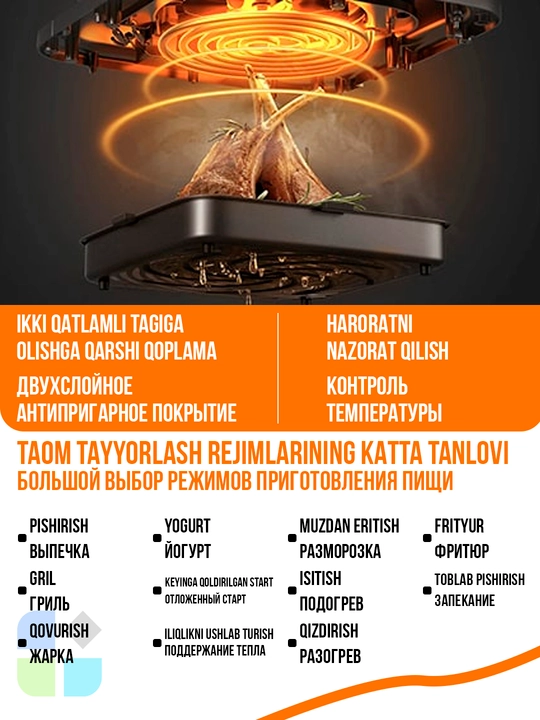 Aerogril, frityurnitsa Xiaomi Air Fryer 6.5L EU