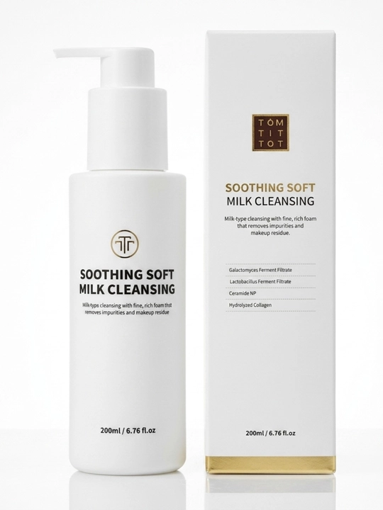 Tomtit Soothing Soft Milk Cleansing yuz yuvish suti makiyaj tozalovchi 200ml - 
