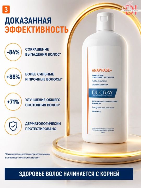 Укрепляющий шампунь против выпадения волос Ducray Anaphase+ для ежедневного ухода