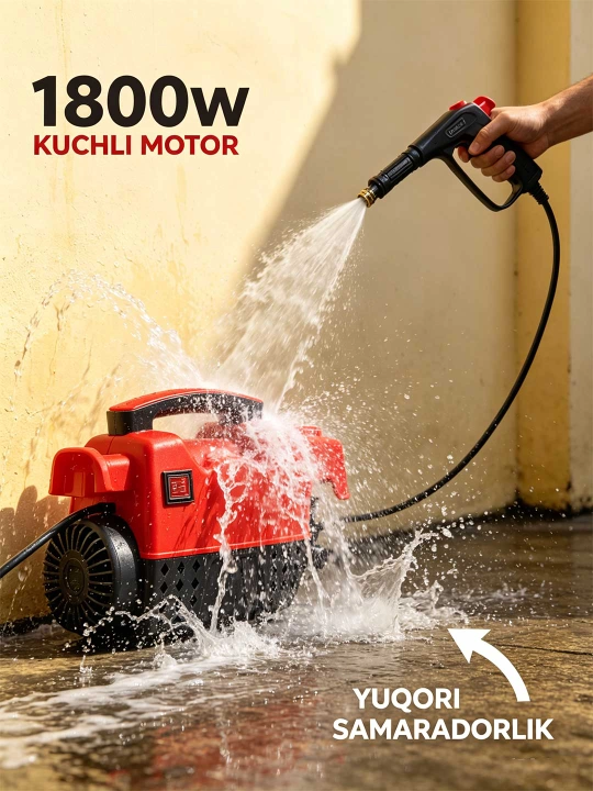 1800Vt/2200Vt yuqori bosimli avtomobil yuvish mashinasi