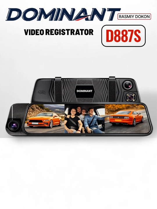 Видеорегистратор Dominant D887S Wifi 4К ultra hd 3 камеры 360 ГРАДУС