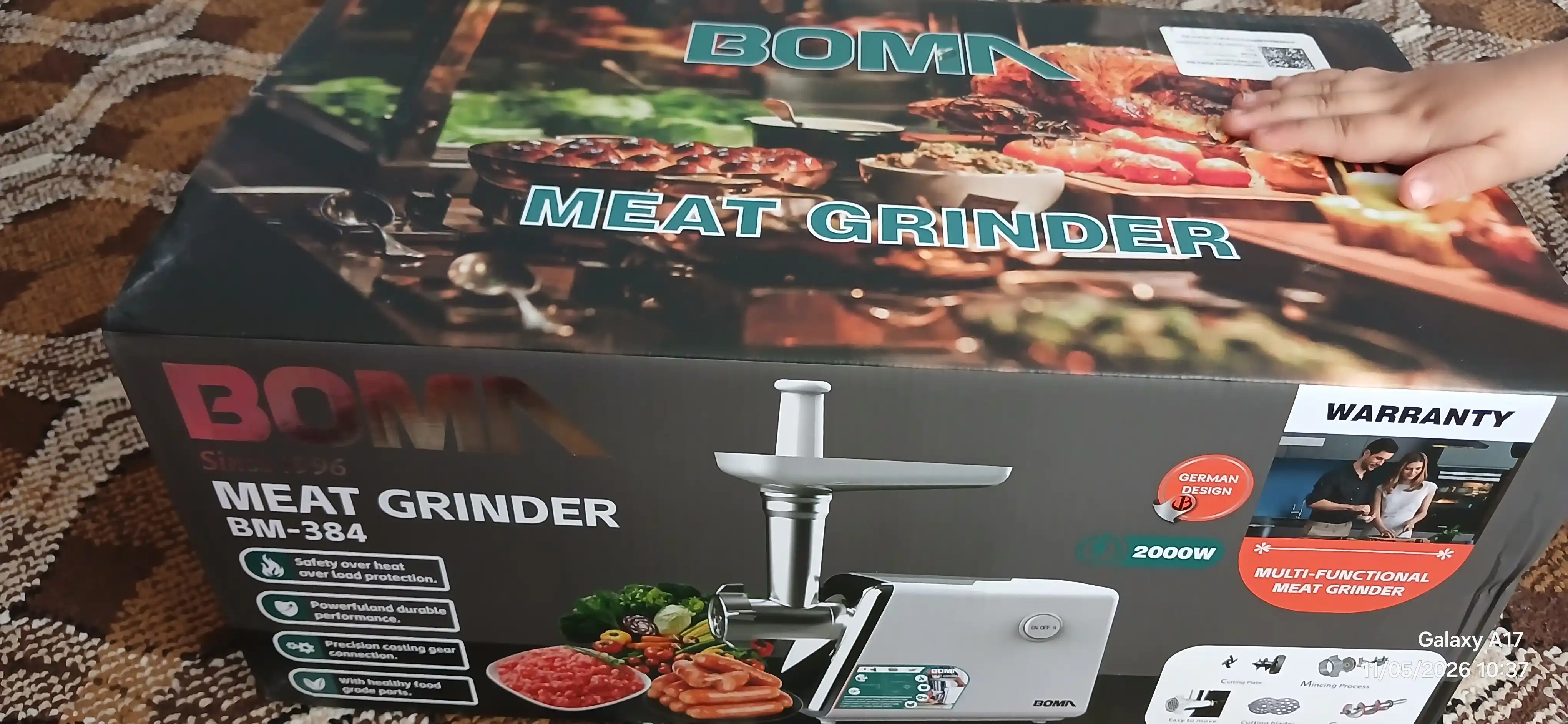 Мясорубка 4в1, BOMA электрическая 2600 Вт, реверс, насадка для колбас, (BM-387 и BM-384)