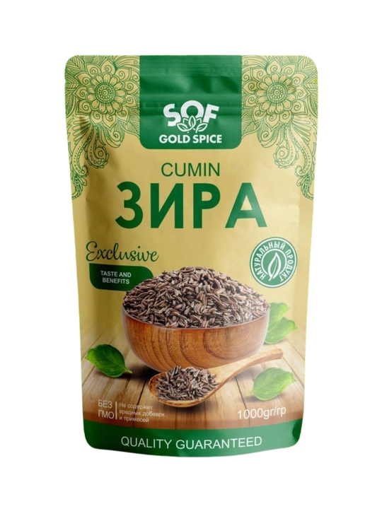 SOF Gold Spice Зира 1 кг натуральная Exclusive в зернах - 