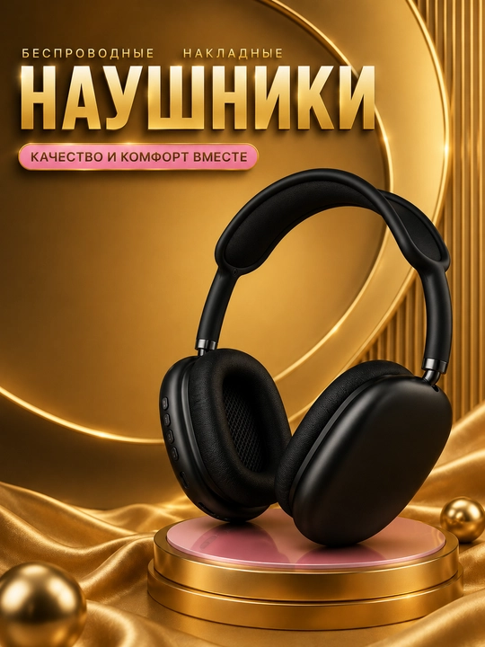 Беспроводные Bluetooth-наушники P9 с микрофоном, полноразмерные - 