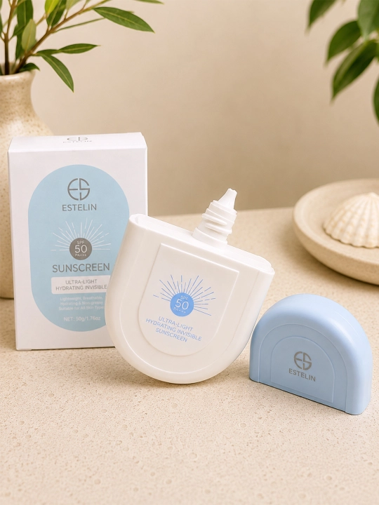 Estelin SPF 50+ PA+++ Quyoshdan saqlovchi namlantiruvchi krem, 50 ml