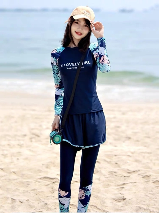 Ayollar cho'milish kiyimi Razmer 40kg-80kg gacha, burkini, 2 qismli
