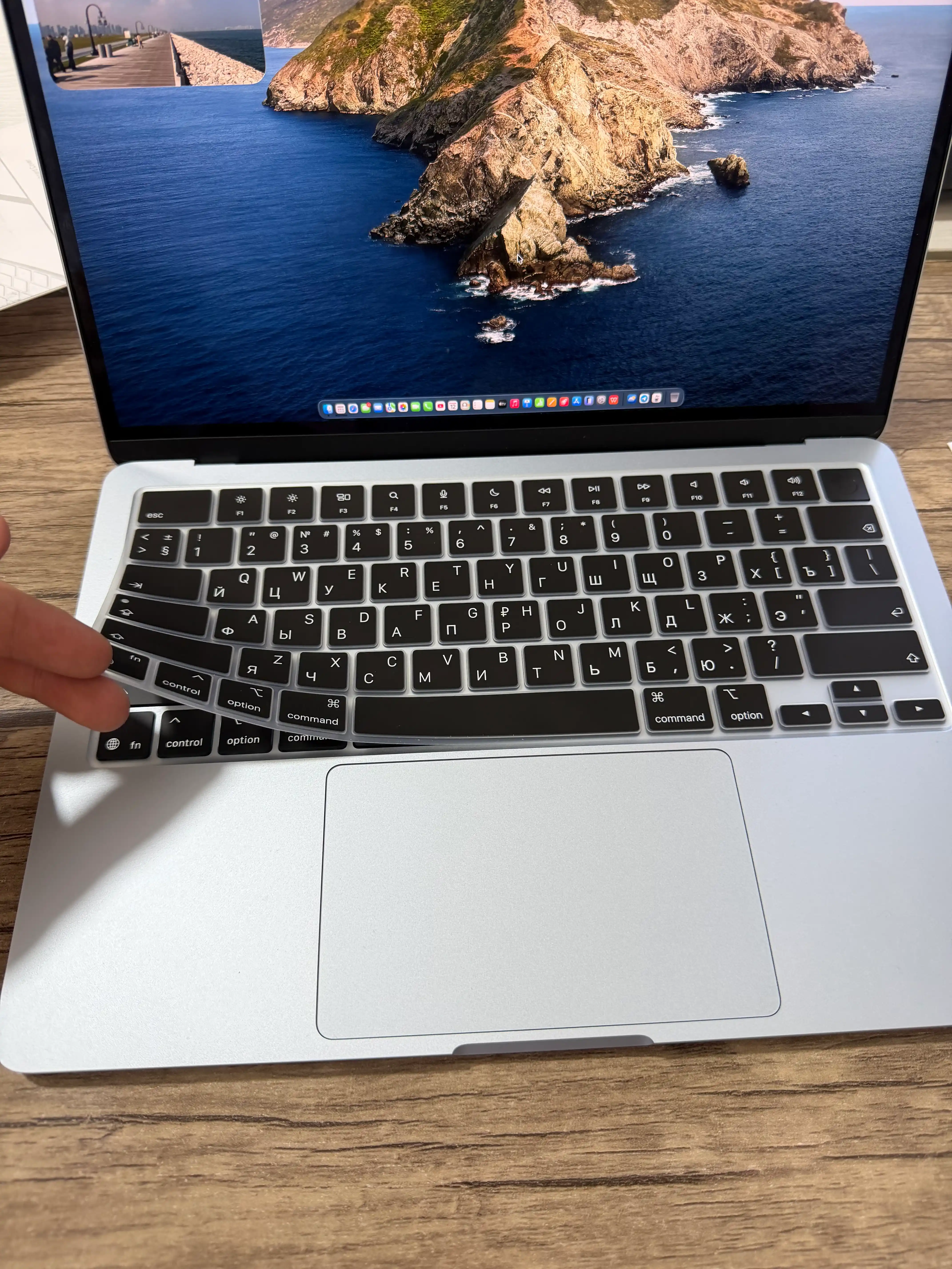 Чехол для клавиатуры MacBook Pro 14/16/ Air 15.3/13.6,Neo,M5, M4, M3, M2, M1, Max, Rus/Eng