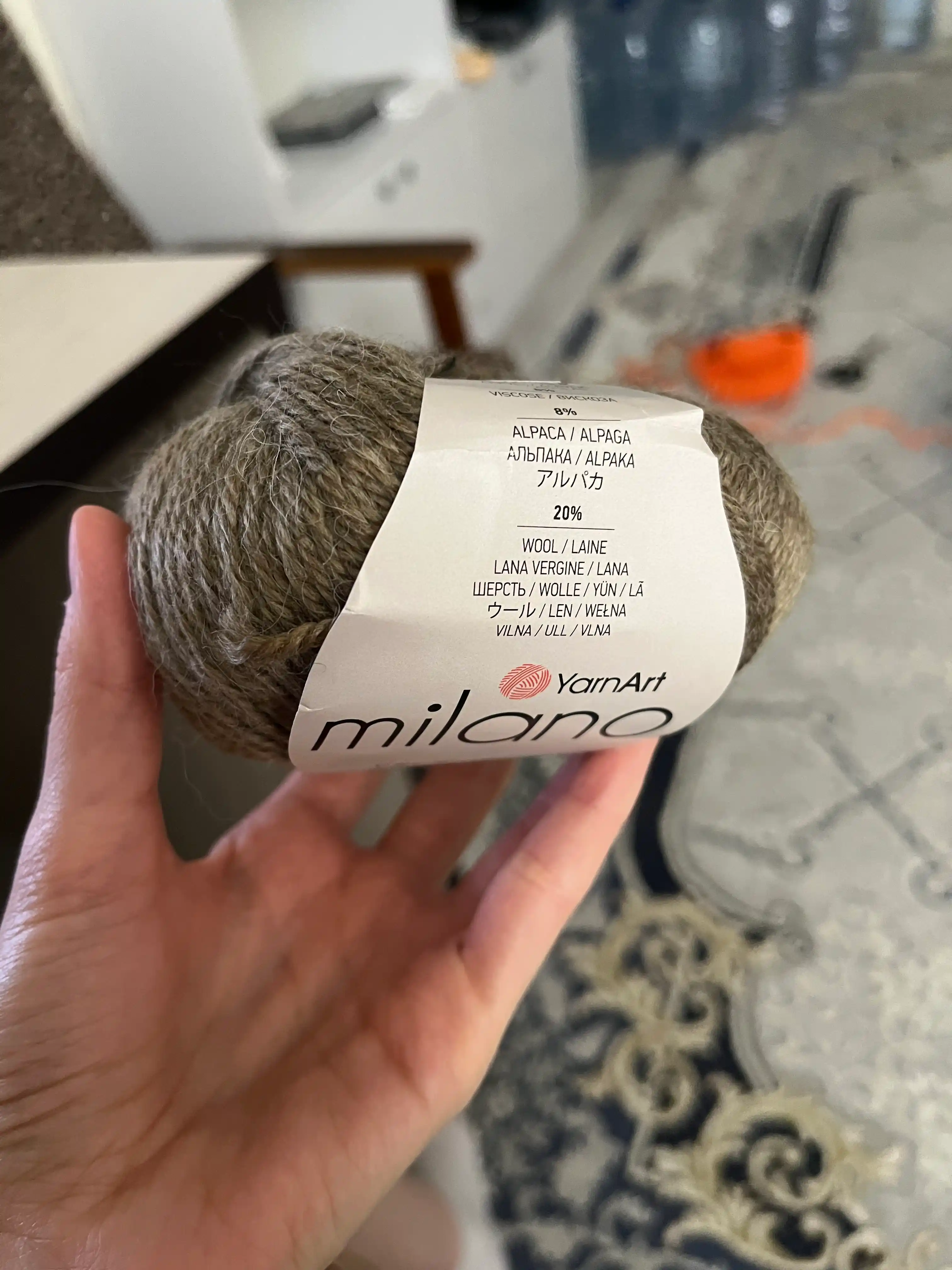 Ip YarnArt Milano 8 % Alpaca 20 % Wool 8 % Viscose 64 % Acrylic 50 г 130 mt