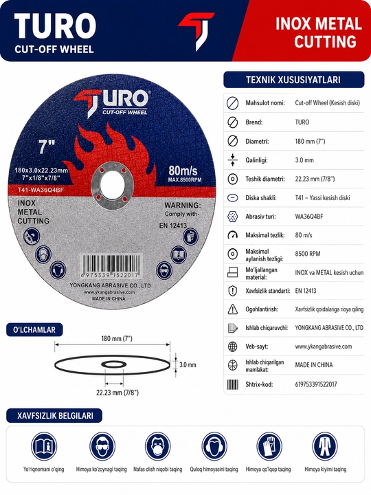 Qirqma disk 10 ta