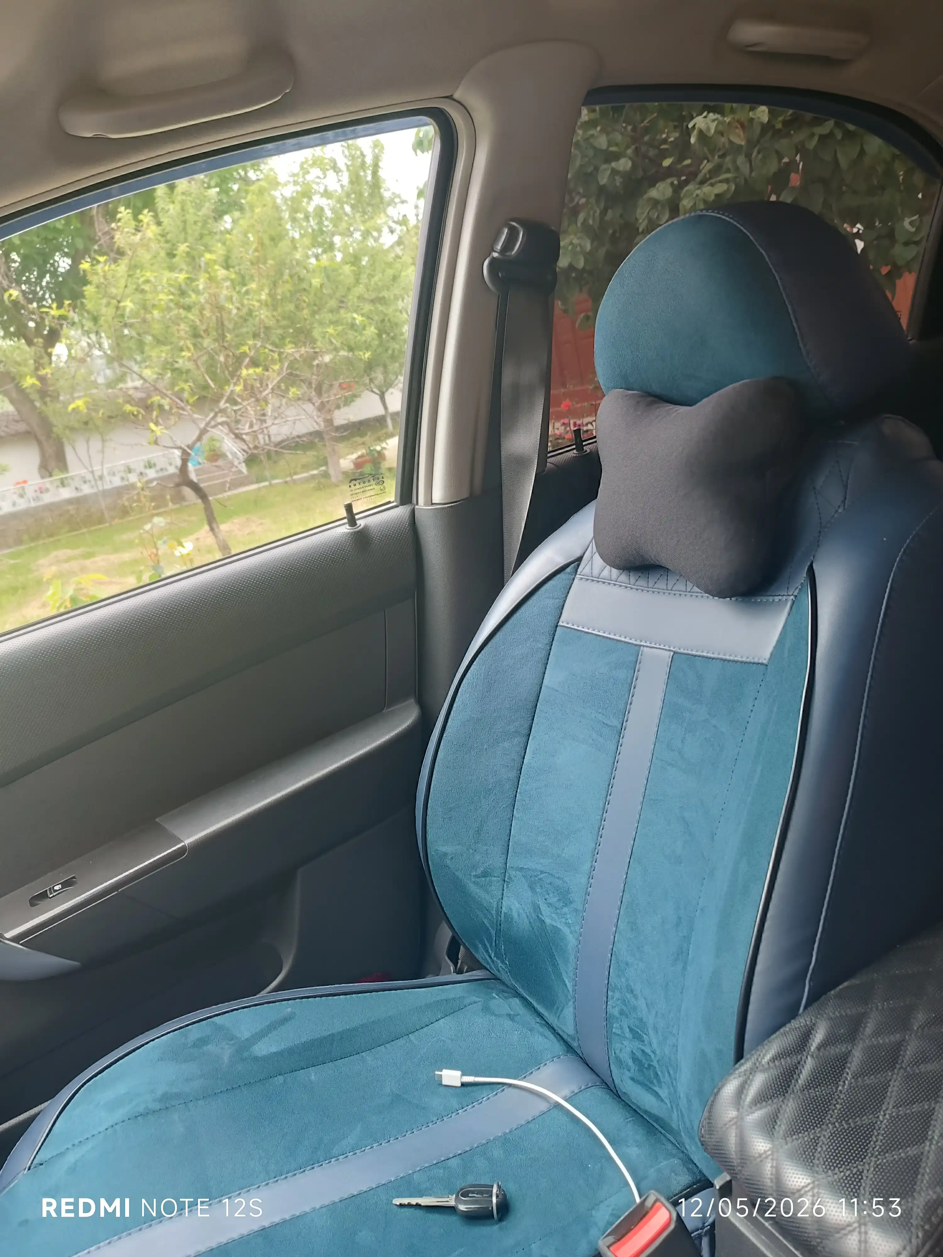 Avtomobil uchun, guruch qobig'idan ortopedik boyin yostig'chasi, BELLIM