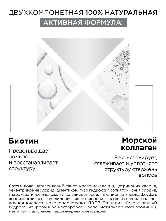 MIXIT Collagen & Biotin tiklovchi balzam-konditsioner, 1000 ml