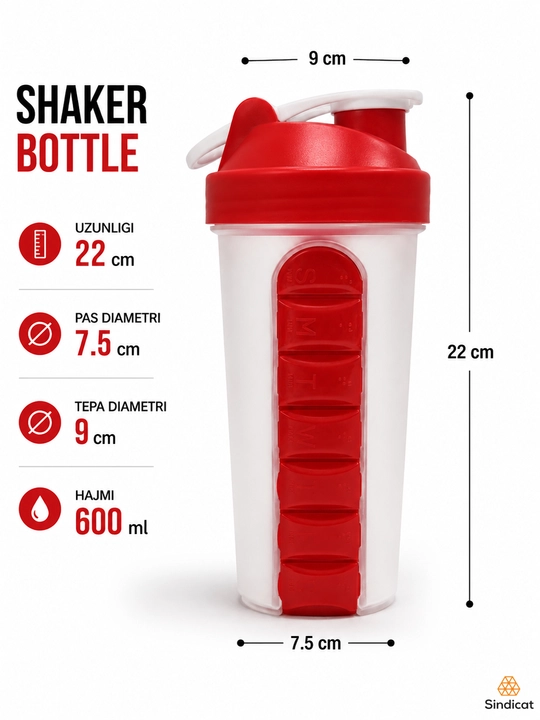 Sheyker, shaker suv shisha, sport idish, geyner, oqsil, protein, suv idish, unisex