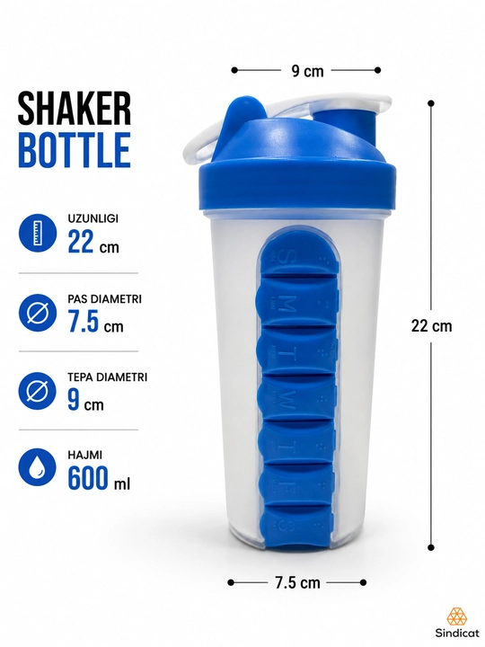 Sheyker, shaker suv shisha, sport idish, geyner, oqsil, protein, suv idish, unisex