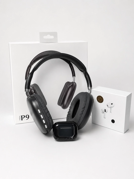 Simsiz Bluetooth quloqchinlar P9, mikrofonli, to'liq o'lchamli