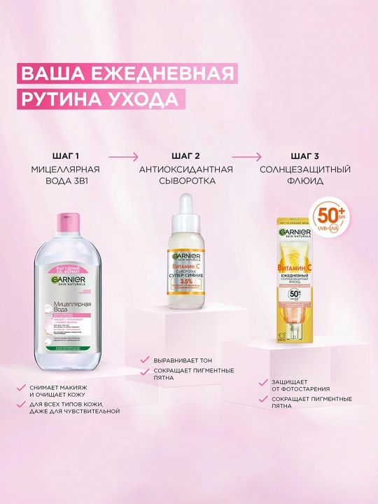 GARNIER Barcha teri turlari uchun mitsellyar suv 700 ml