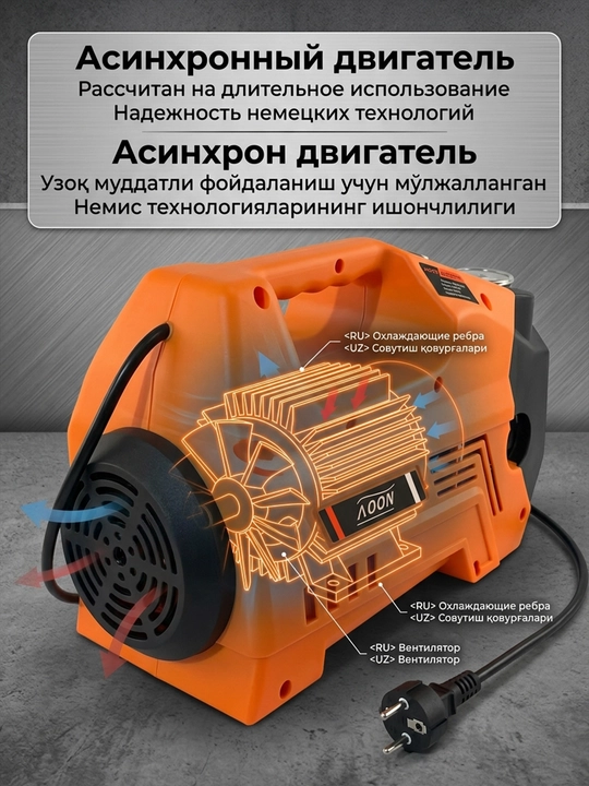 Портативный аппарат высокого давления 2200Вт для мойки автомобилей