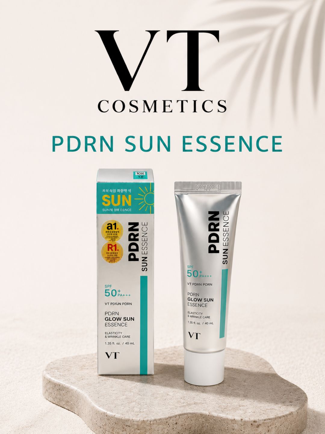 VT PDRN Glow Sun Essence SPF50+ PA+++ — солнцезащитный крем для лица, 50 мл