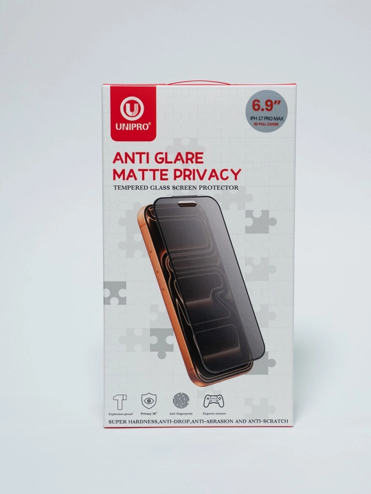 Защитное стекло UniPro 9H Steve Matte Privacy для iPhone 13-17 Pro Max