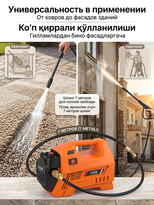 Автомойка высокого давления 2200Вт, автомойка