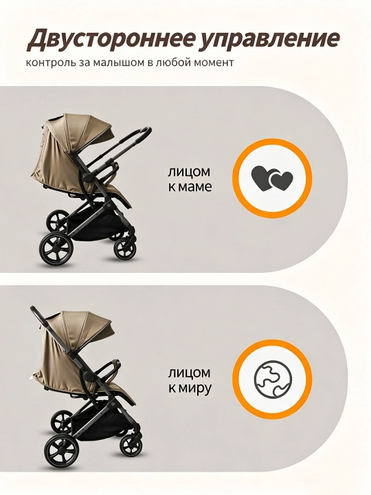 Butun mavsum aravacha 0–36 oy, 25 kg, ikki tomonga, stakan joyi, katta savat