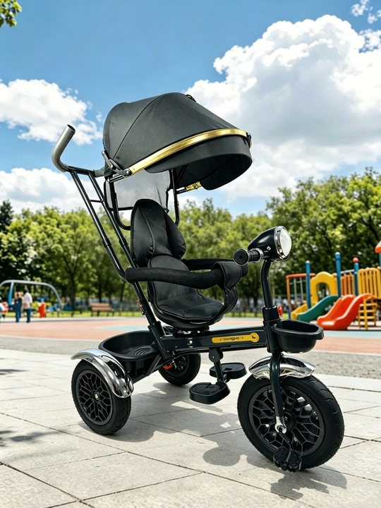 Детский велосипед-коляска 360°, 1–6 лет, музыка и свет, до 50 кг