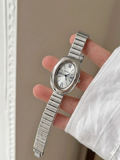 Женские premium часы — элегантная овальная vintage модель — MARIAMS-00W0090-БЕЛЫЙ