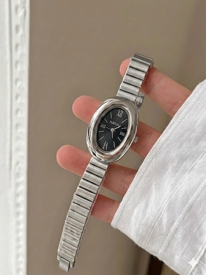 Женские premium часы — элегантная овальная vintage модель — MARIAMS-00W0090-ЧЕРН