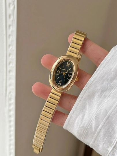 Женские premium часы — элегантная овальная vintage модель — MARIAMS-00W0090-УГОЛЬН