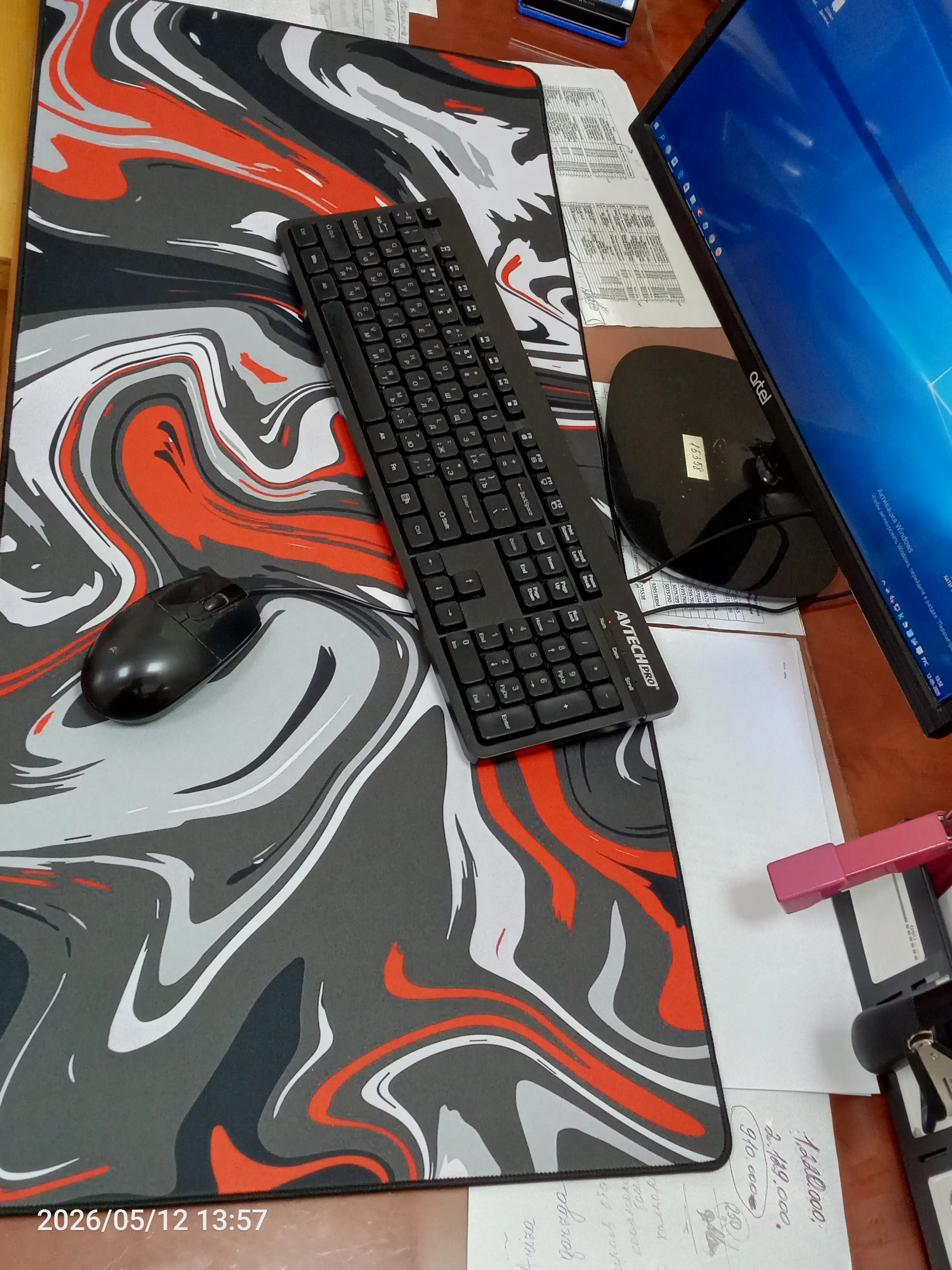 Игровой - офисный коврик для мыши, большой mouse pad, размер 90 × 40 × 3