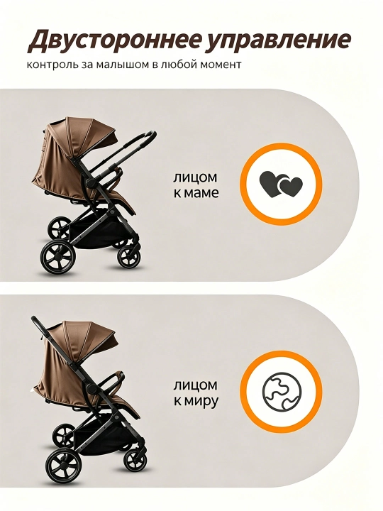 Butun mavsum aravacha 0–36 oy, 25 kg, ikki tomonga, stakan joyi, katta savat
