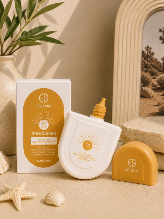 Estelin SPF 50+ PA+++ Quyoshdan saqlovchi namlantiruvchi krem, 50 ml