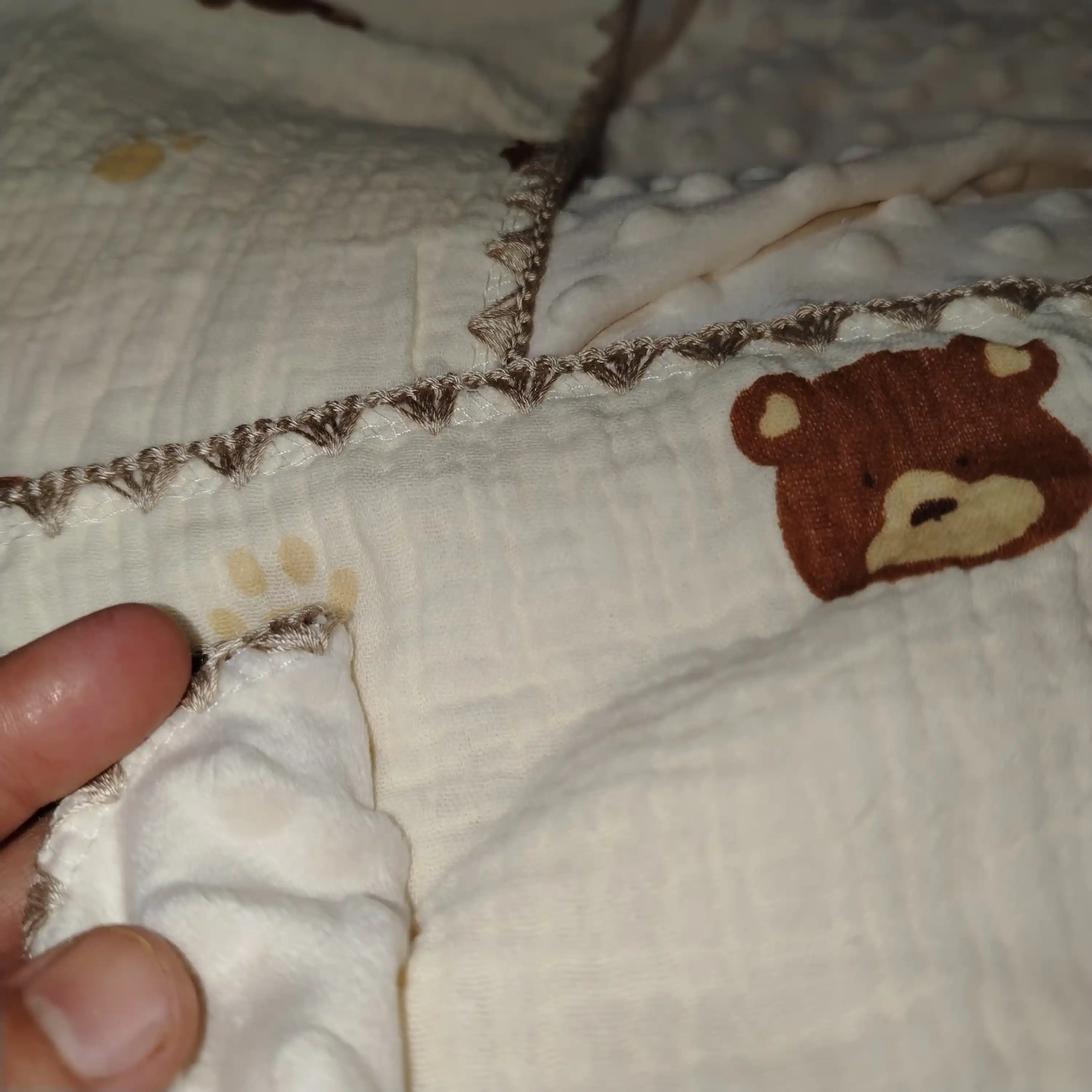 Детское одеяло муслиновое, с хлопковым бархатом, 1×1 м