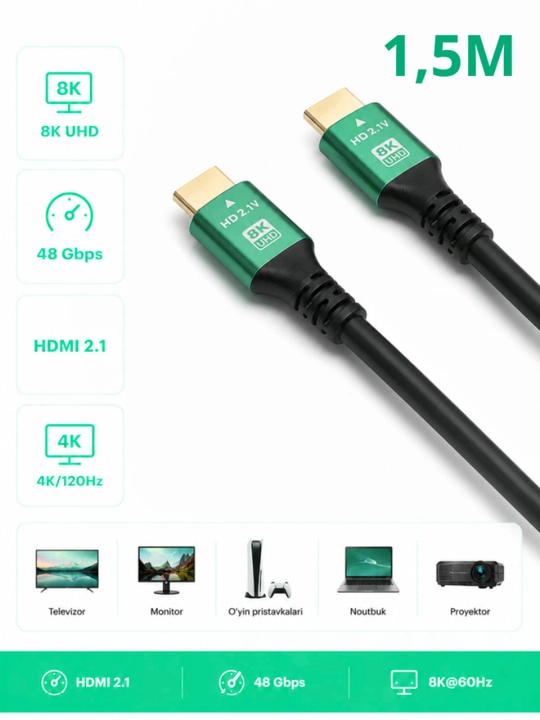 HDMI кабель 8K, 4K, 2K, FullHD - 