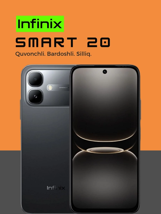 Infinix Smart 20, 6, 78-дюймовый IPS LCD-дисплей, HD+, 5200 мАч, MediaTek HelioG81Ultimate - 