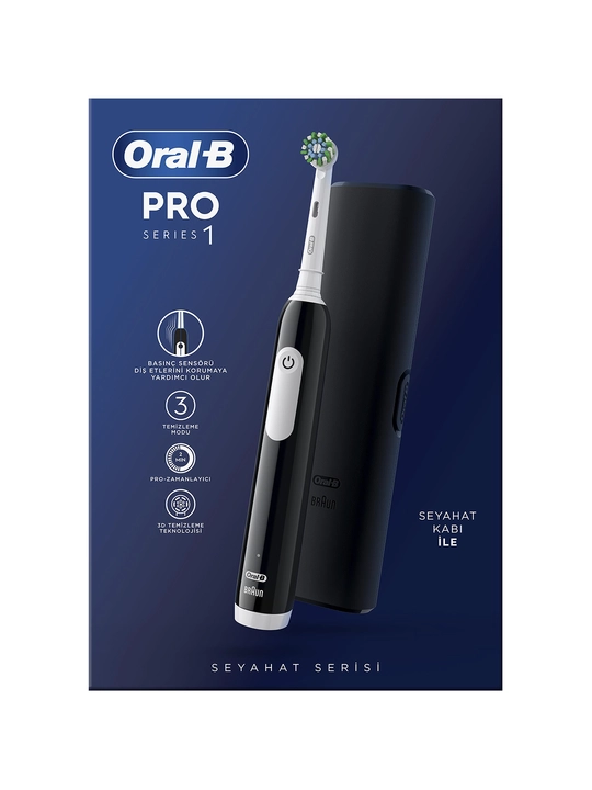 ORAL-B Pro Series 1 qora rangdagi elektr tish cho‘tkasi