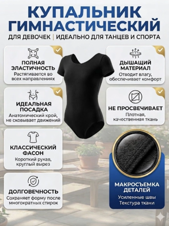 Gimnastika, raqs uchun cho‘milish kiyimi, qizlar uchun gimnastika kostyumi