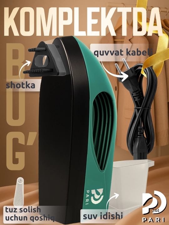 PARI bug‘li dazmol kiyim uchun, portativ model HL-133, 850 W