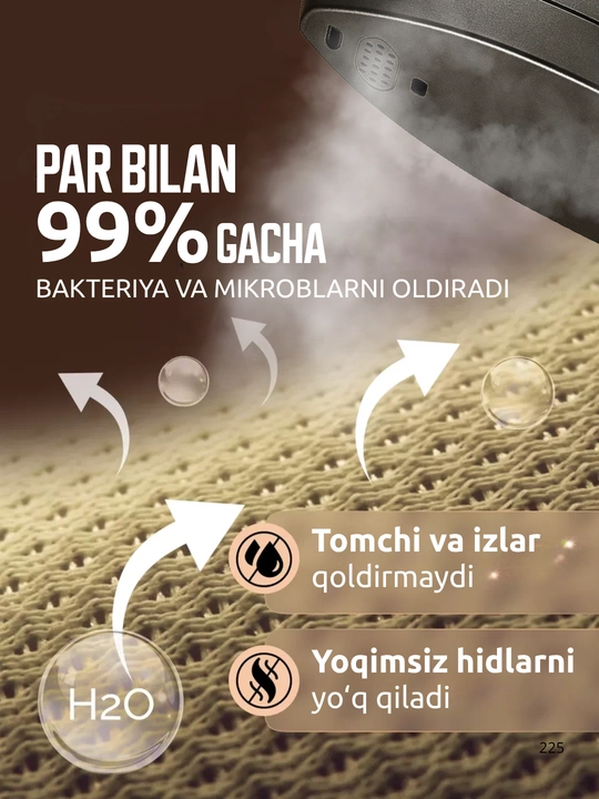 PARI bug‘li dazmol kiyim uchun, portativ model HL-133, 850 W