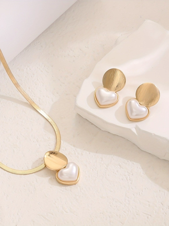 Pearl Style 118 sun'iy marjon taqinchoqlar to'plami: marjon, sirg'a va bilaguzuk