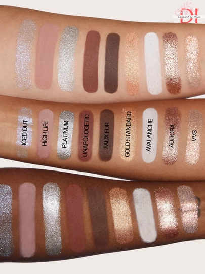 Палетка теней Huda Beauty ICY NUDE, 18 оттенков для сияющего макияжа,матовые и сияющие