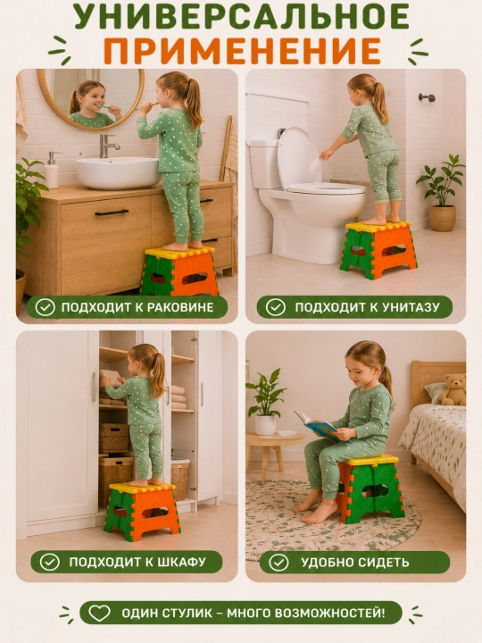 2 dona Bolalar uchun stul, portativ o‘rindiq, uy va sayohat uchun yig'ma stul